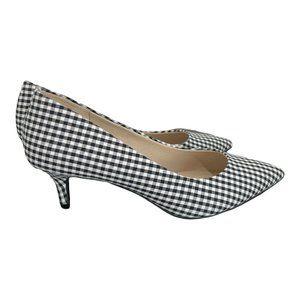 Life Stride Soft System Women's Comfort Pump, Black and White Plaid 2” Heel